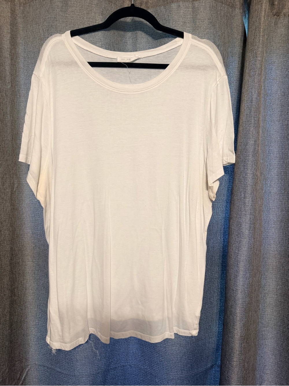 Relaxed Short-Sleeve Crewneck Top — White